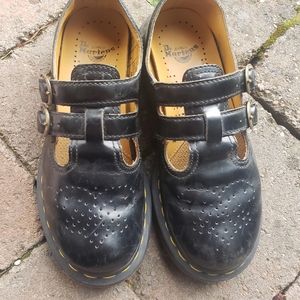 Black women's air wave bucket mary jane Dr.Martens